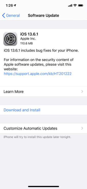 Обновление Apple iOS 13.6.1 - что нового и стоит ли обновляться?