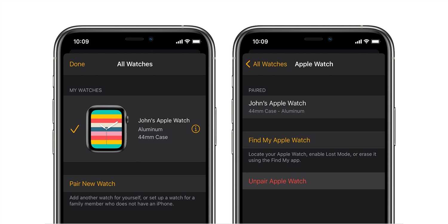 Необходимые шаги для отвязки Apple Watch